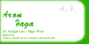aron haga business card